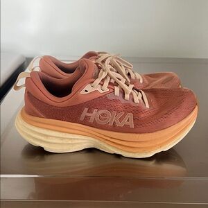 Hoka Women's Athletic Shoes - Coral and Cream